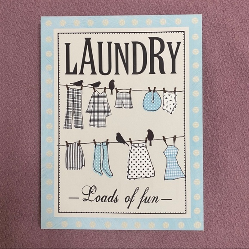 Laundry room art turquoise black & white Loads of Fun‎